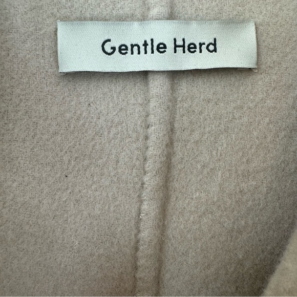 Gentle Herd Single Breasted  Long Wool Belted Cream Coat NWOT Size: X-Small - Picture 7 of 14